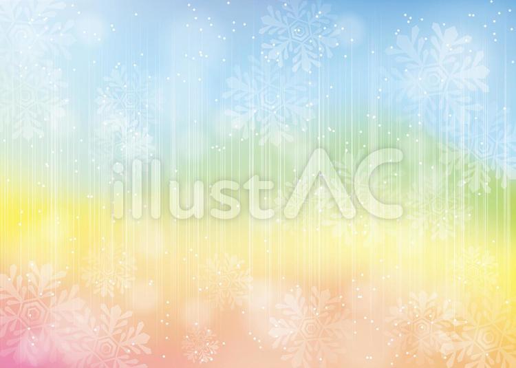 雪の結晶背景、A4横、塗足付 背景,a4横塗足付,a4のイラスト素材