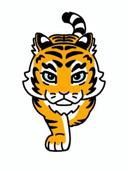 Illustration, dora, tiger, mascot, 