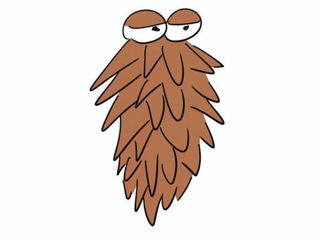 みのむしのイラスト みのむし,秋,季節,虫,茶色,生き物,イラスト,シンプル,単体,ゆるいのイラスト素材