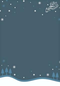 雪景色の背景14 クリスマス,サンタクロース,冬,背景,縦,フレーム,雪,トナカイ,ソリ,冬景色のイラスト素材