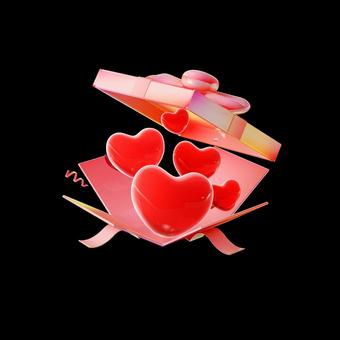 3 d レンダリング バレンタインデー愛の贈り物要素 12