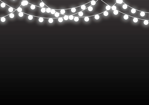 おしゃれな電球と暗闇の背景素材 電球,光,紐,夜,黒色,背景のイラスト素材