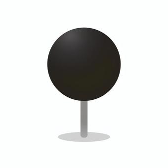 丸ピン（黒・影あり） 丸ピン,マップピン,押しピン,黒,影あり,シンプル,かわいい,地図,位置情報,現在地のイラスト素材