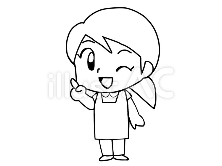 介護　女性　笑顔 若年,お手伝いさん,若手のイラスト素材