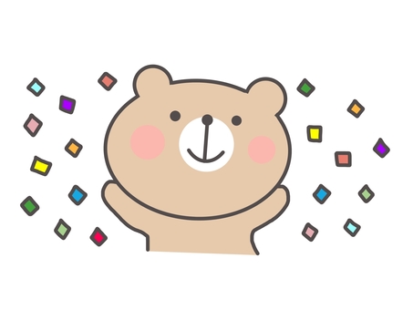 bear and confetti, bear, confetti, blessing, JPG and PNG