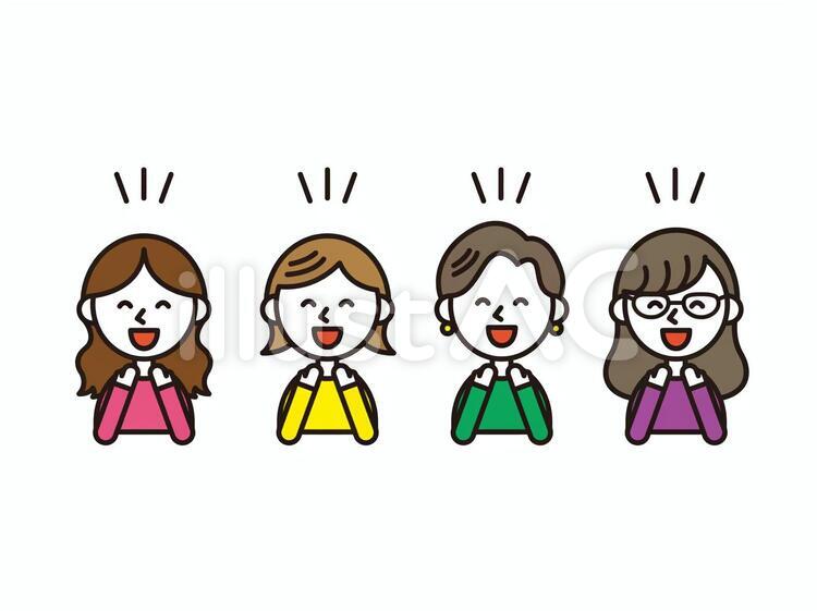女性　笑顔 女性,笑顔,笑うのイラスト素材