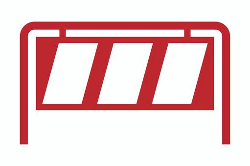 工事用バリケードのアイコン 赤 工事,バリケード,フェンス,ガード,工事中,立入禁止,危険,注意喚起,警告,現場のイラスト素材