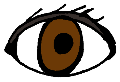 目1 目,視線,見る,正面,眼,瞳,視力,目視,眼球,眼科のイラスト素材