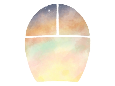 watercolor style sunset sky window, JPG and PNG watercolor style sunset sky window, , JPG and PNG