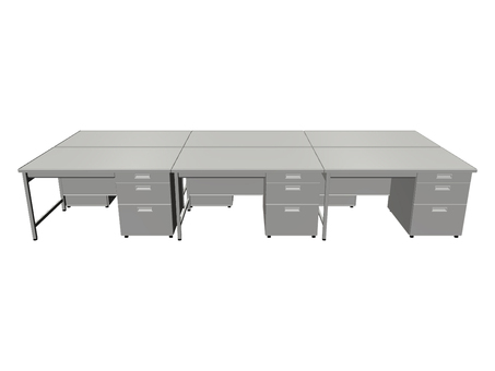 事務の机 事務,机,オフィス,ビジネス,什器,残業のイラスト素材