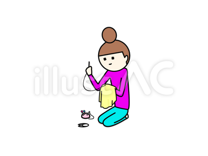 裁縫 女性 笑顔