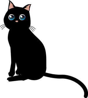 黒猫かわいい　