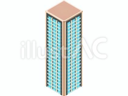 アイソメトリックの高層マンション
