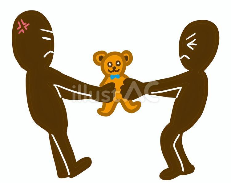おもちゃの取り合い 取り合い,子供,子供同士のイラスト素材