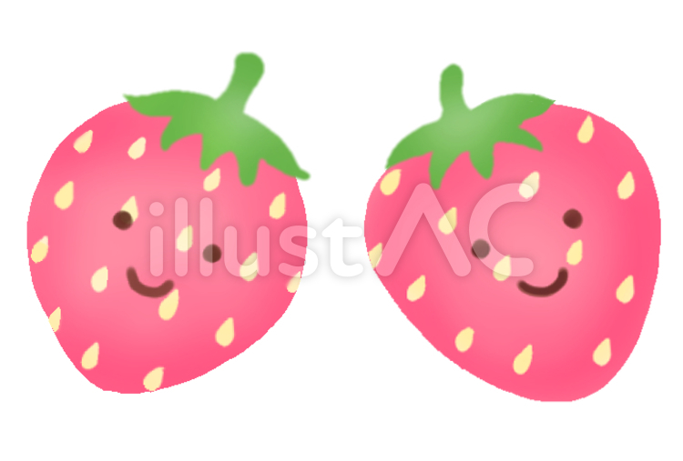 いちご１ いちご,かわいい,果物のイラスト素材