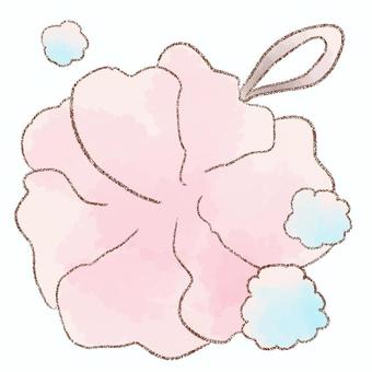 泡立てネット 泡立てネット,風呂,泡,水彩,鉛筆のイラスト素材