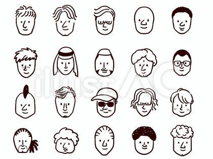 外国人 各国の男性 アイコン