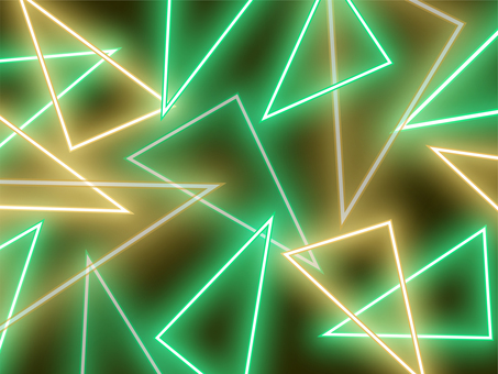 ネオンの三角メンフィス背景 緑 黄色 背景,ネオン,メンフィス,幾何学,図形,ライン,緑,黄色,黄緑,三角形のイラスト素材
