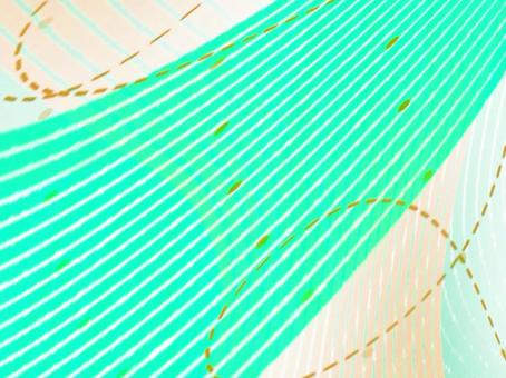 流線のリズム-グリーン04 グリーン,流線,抽象,背景,曲線,グラデーション,自然,爽やか,リラックス,柔らかいのイラスト素材