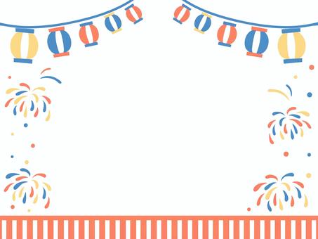 Summer festival frame, JPG, PNG and AI Summer festival frame, summer festival, fireworks, fireworks display, JPG, PNG and AI