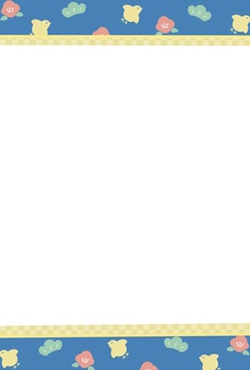 正月の市松模様フレーム_椿 青 正月,和柄,1月,冬,背景,フレーム,年中行事,年末,年始,日本のイラスト素材