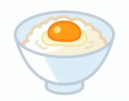 卵かけご飯のイラスト 卵かけご飯,卵,ご飯,生卵,食事,食品,朝食,家庭料理,素材,イラストのイラスト素材