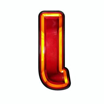 アルファベット小文字l 文字,ギラギラ,赤色,アルファベット,lのイラスト素材