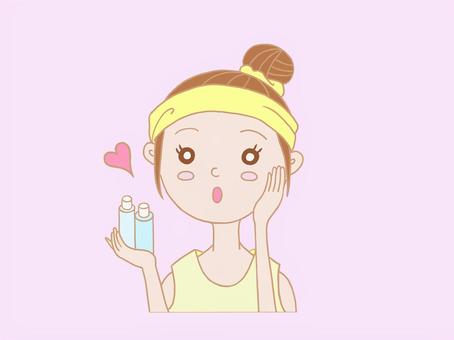 Illustration, skin care, female, skin, 