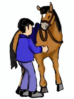 男性騎手 騎手,乘りて,馬,塗り絵,白黒,馬上,歩行,動物,走るのイラスト素材