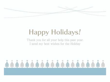 ブルーツリーのカードC ブルーツリーのカードC クリスマスツリー,ツリー,クリスマス,くすみカラー,くすみ,ブルー,ブルーグレー,落ち着いた,シンプル,ポストカードのイラスト素材