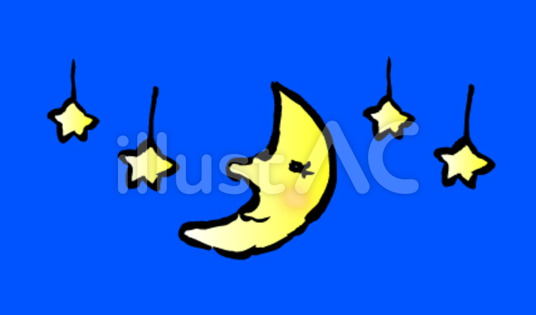 月と星 月,星,自然のイラスト素材