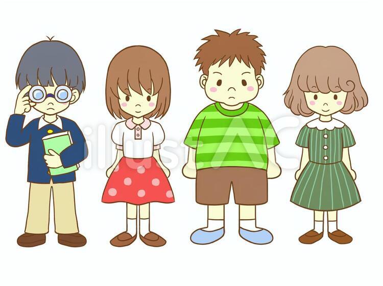 子供たち２ 子供,女の子,男の子のイラスト素材