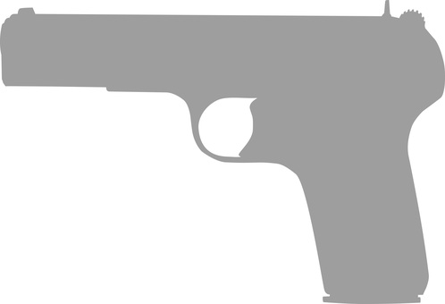 トカレフTT33シルエットグレー 携帯式,拳銃,サイドウェポン,銃器,銃,トカレフ,モデルガン,ピストル,ハンドガン,おもちゃのイラスト素材