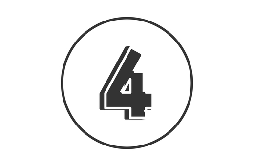 黒い④のアイコン 黒い④のアイコン 4,黒,数字,アイコン,丸,番号,順番,順位,シンボル,マークのイラスト素材
