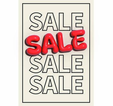 ぷっくりセールデザイン ぷっくり,文字,セール,sale,販促,ポスター,チラシ,フライヤー,バナー,モダンのイラスト素材
