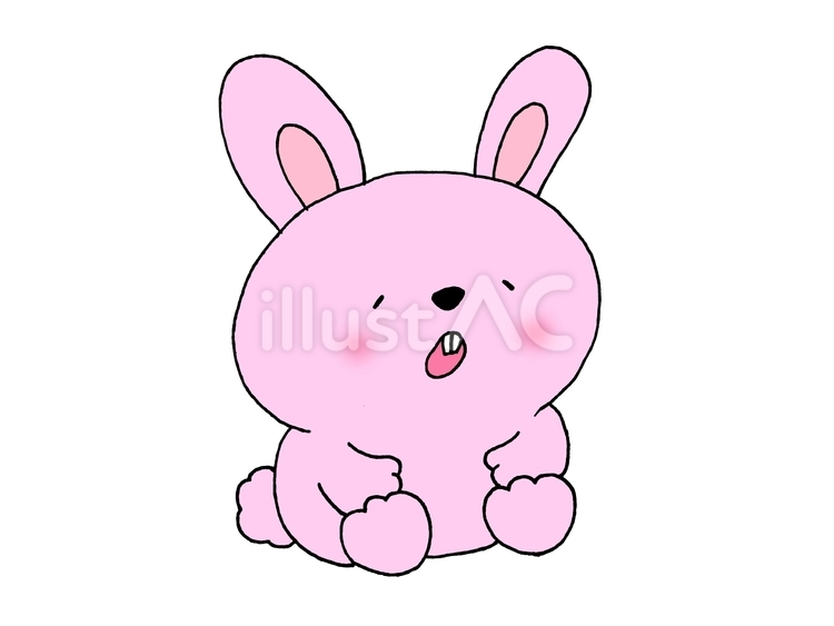 お座りうさぎちゃん うさぎ,動物,アイコンのイラスト素材