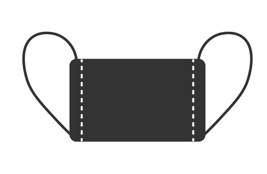 黒いマスクのアイコン 黒い,マスク,医療,病院,風邪,病気,予防,アイコン,インフルエンザ,咳のイラスト素材