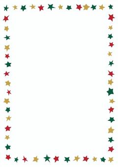 #3459星のカラフル枠フレーム 星,スター,フレーム,枠,背景素材,飾り枠,デコレーション,カラフル,クリスマス,赤のイラスト素材