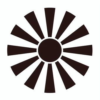 家紋　日紋 家紋,紋,日紋,紋章,紋様,文様,象徴,家系,家柄,血統のイラスト素材