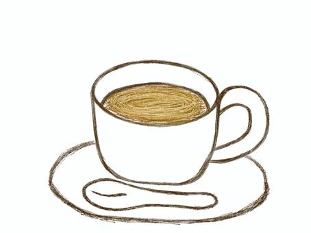カフェオレ コーヒー,ホット,ホットコーヒー,ドリンク,ドリップ,にがい,おいしい,喫茶店,カフェ,カフェオレのイラスト素材