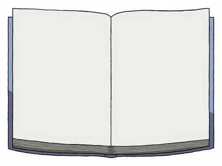 開いた本の壁紙 本,開く,背景,壁紙,白,青,ページ,紙,見開き,余白のイラスト素材