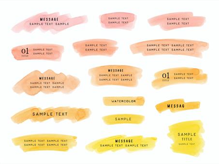 Watercolor material drawn with red and yellow paint, JPG, PNG and AI Watercolor material drawn with red and yellow paint, cat banyu, tangan digambar, pigura, JPG, PNG and AI