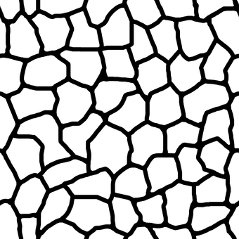 不規則なシームレスのモザイク AA　線画 不規則,モザイク,石垣,石畳,タイル,岩,ランダム,石壁,城壁,タイル敷きのイラスト素材