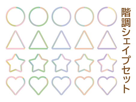 マーブルインクで描いたような図形 グラデーション,マーブルインク,ホームぺージ素材,ペン字風,図形,丸,三角,星,ハート,レッドのイラスト素材