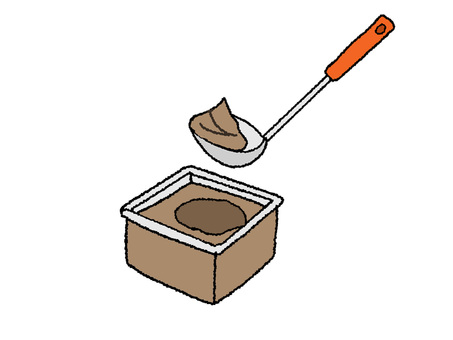 味噌 味噌,調味料,オタマ,食べ物,pop調,手描き,挿絵,ワンポイント,素材,商用可のイラスト素材