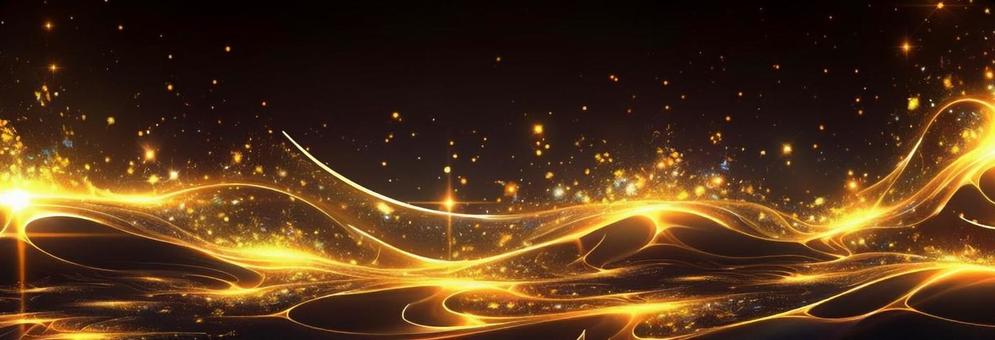 A golden wave that shines in the dark, gold, wave, glitter, JPG