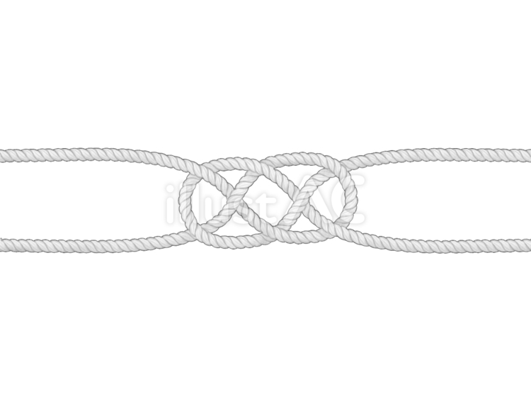 CarrickBendｰ絆のロープｰふわ ロープ,綱,縄のイラスト素材
