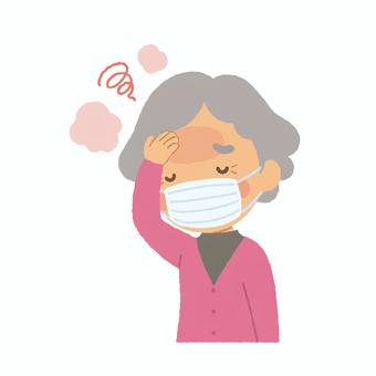 Grandma mask fever half body, JPG, PNG and AI Grandma mask fever half body, , JPG, PNG and AI