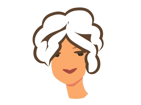 グレーショートヘアの女性 人,女性,髪,髪色,ヘアスタイル,ヘアカラー,グレーヘア,白髪,クール,綺麗のイラスト素材