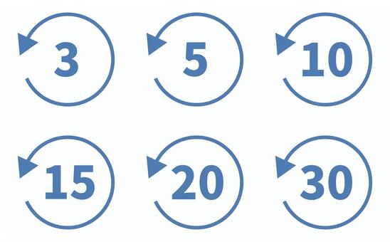 巻き戻しマーク セット 青 巻き戻し,ビデオ,動画,音楽,再生,アプリ,スマホ,パソコン,プレイヤー,ムービーのイラスト素材